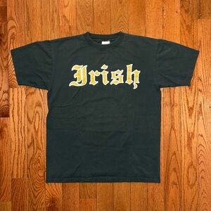 Notre Dame Fighting Irish Old English Majestic Vintage T-Shirt Size Large